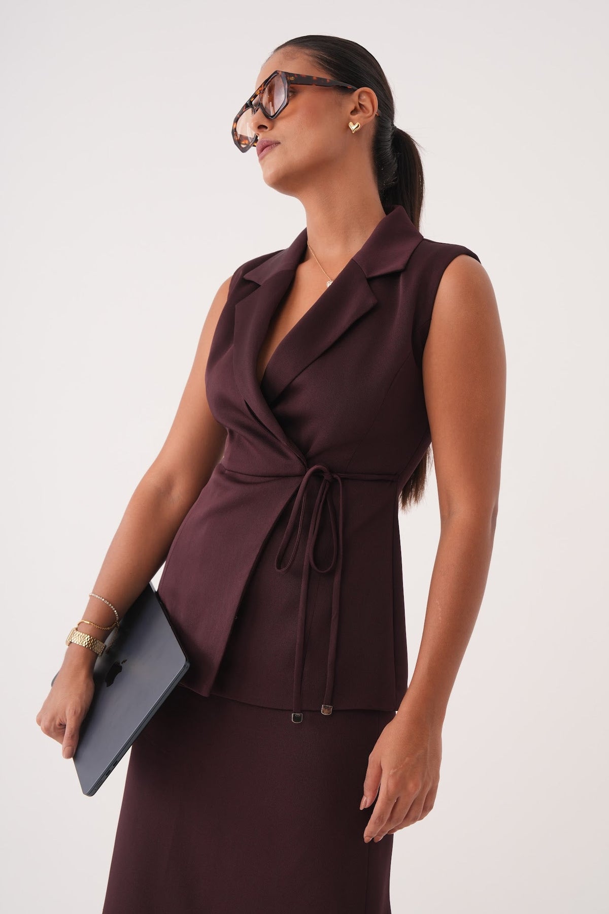 Knotted Waistcoat Set in Wine - DSC05470.JPG