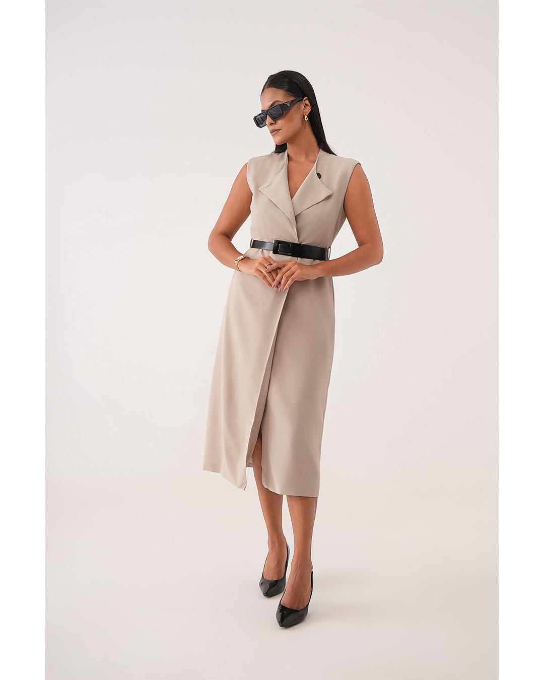 Tailored Longline Trench Dress