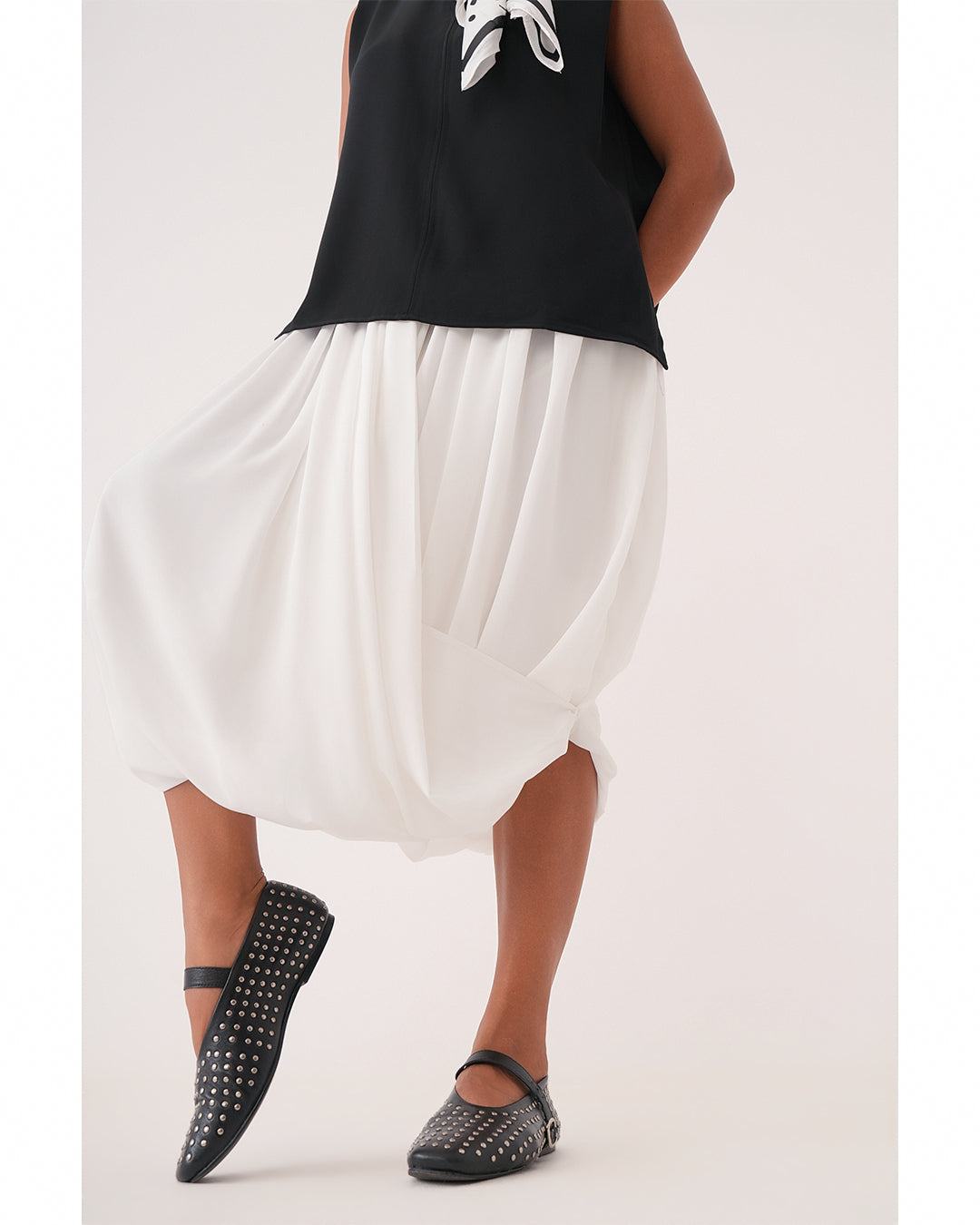 Gathered Drape Skirt