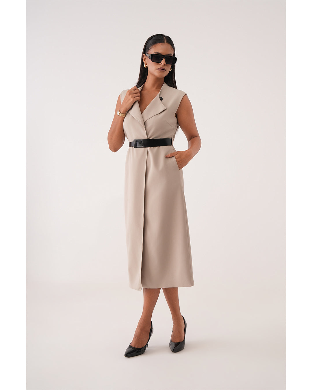 Tailored Longline Trench Dress