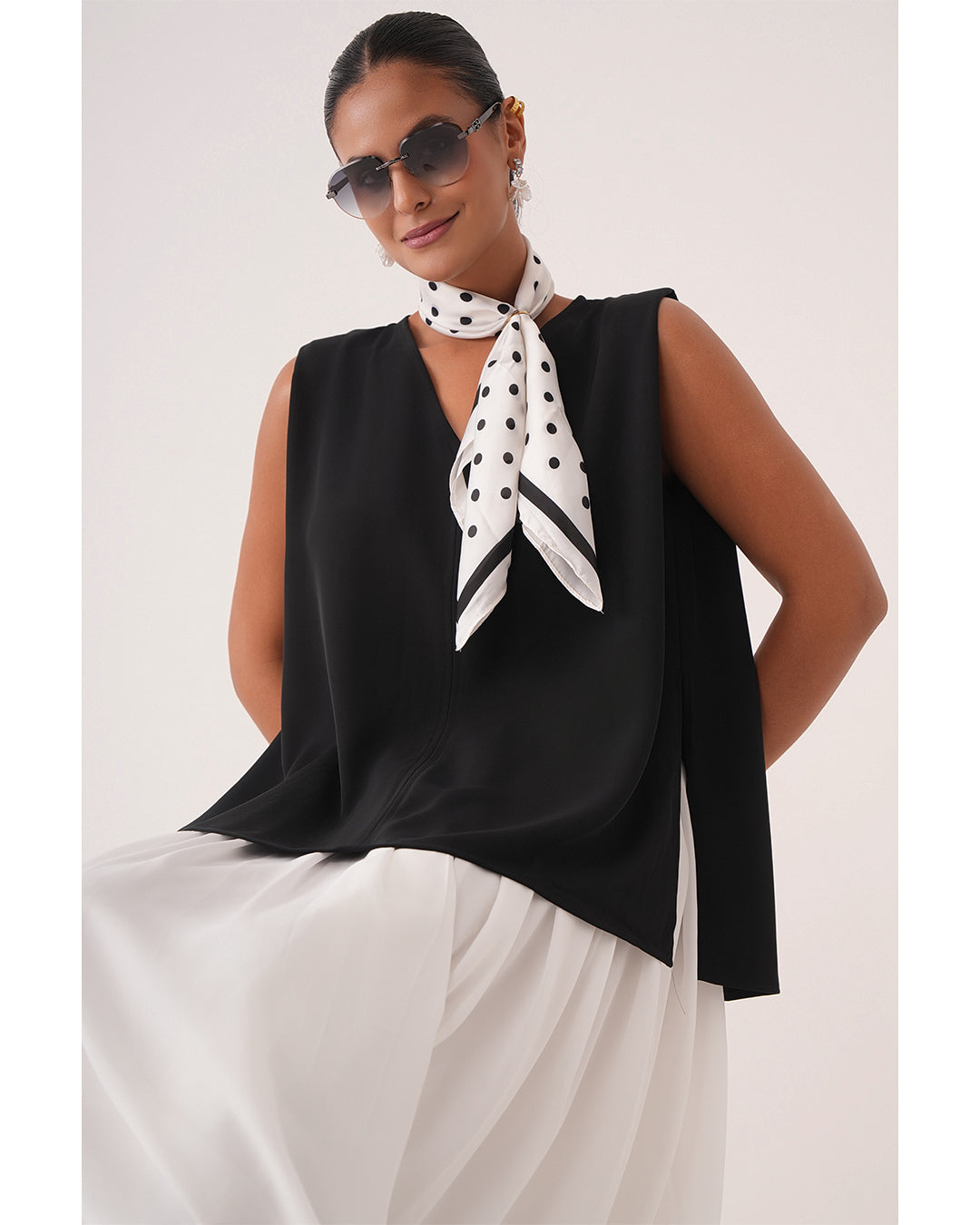 Oversized Power Shoulder Top