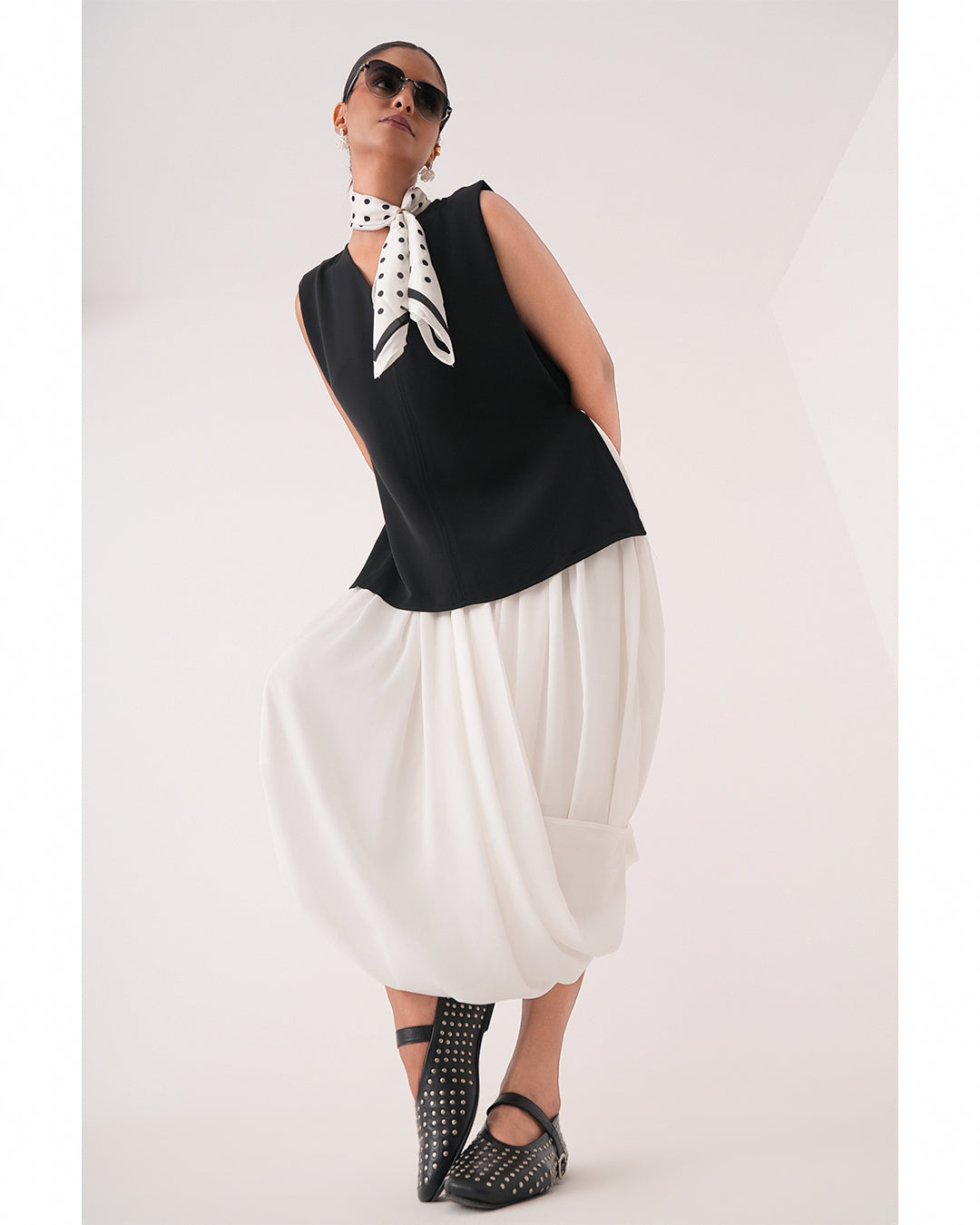 Gathered Drape Skirt
