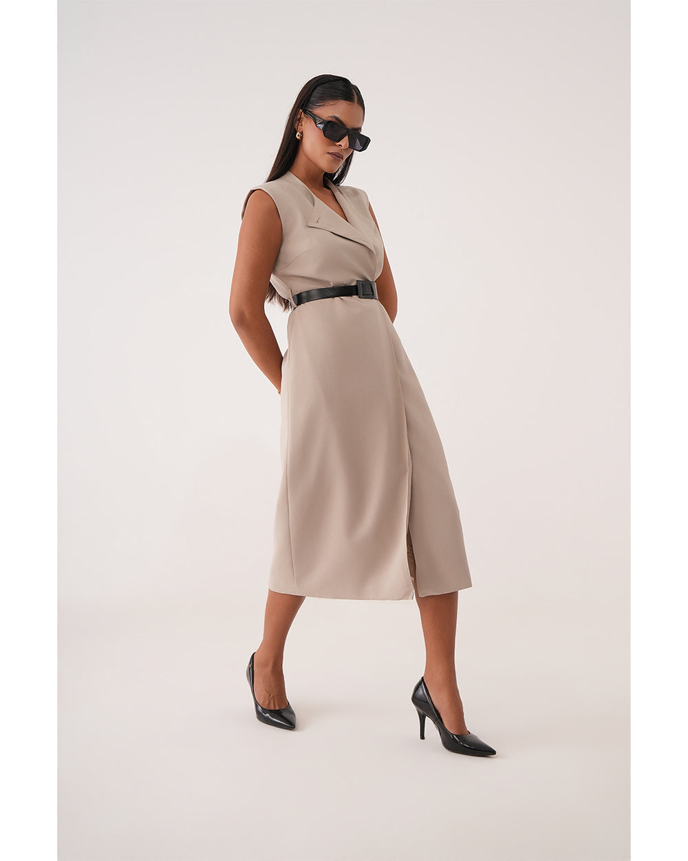 Tailored Longline Trench Dress