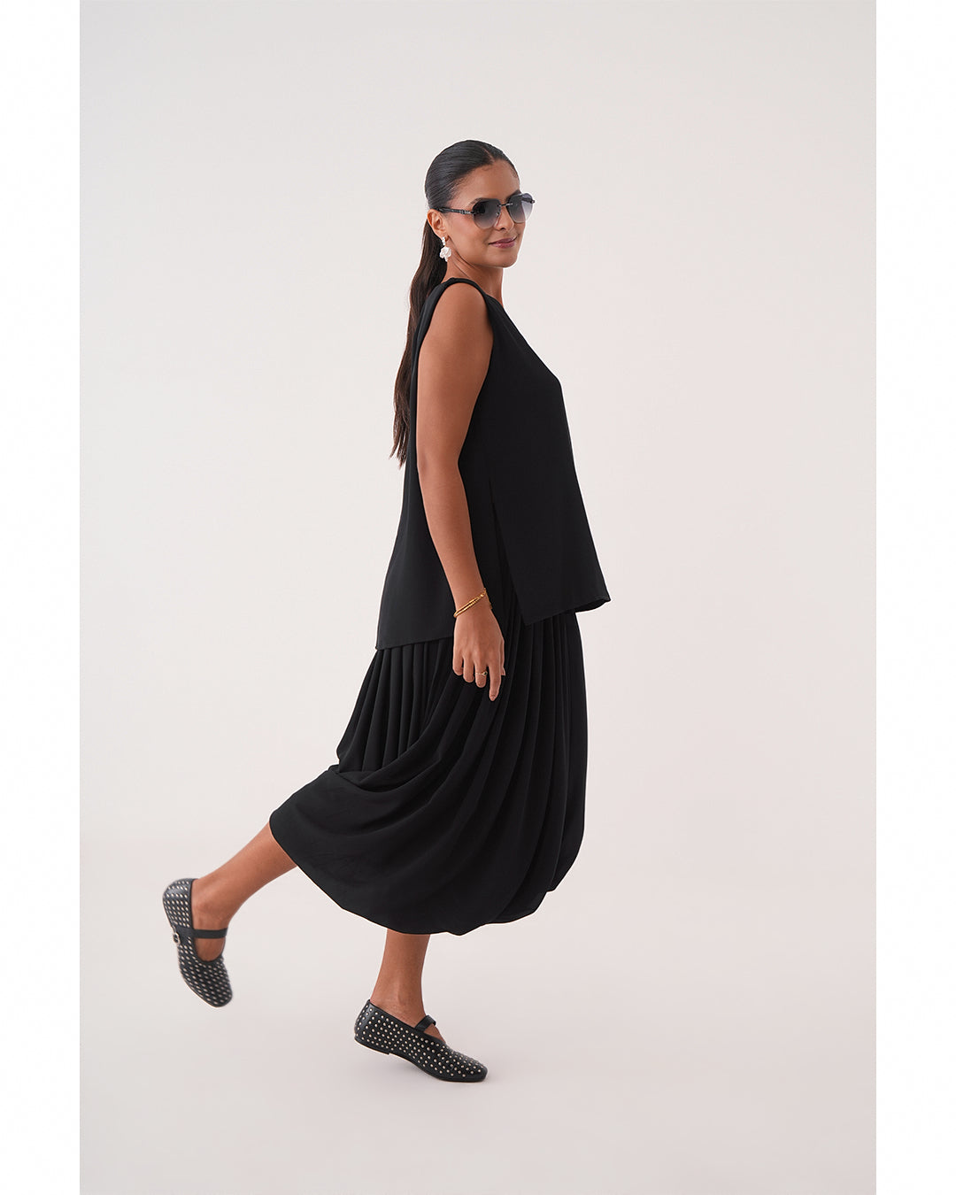 Gathered Drape Skirt