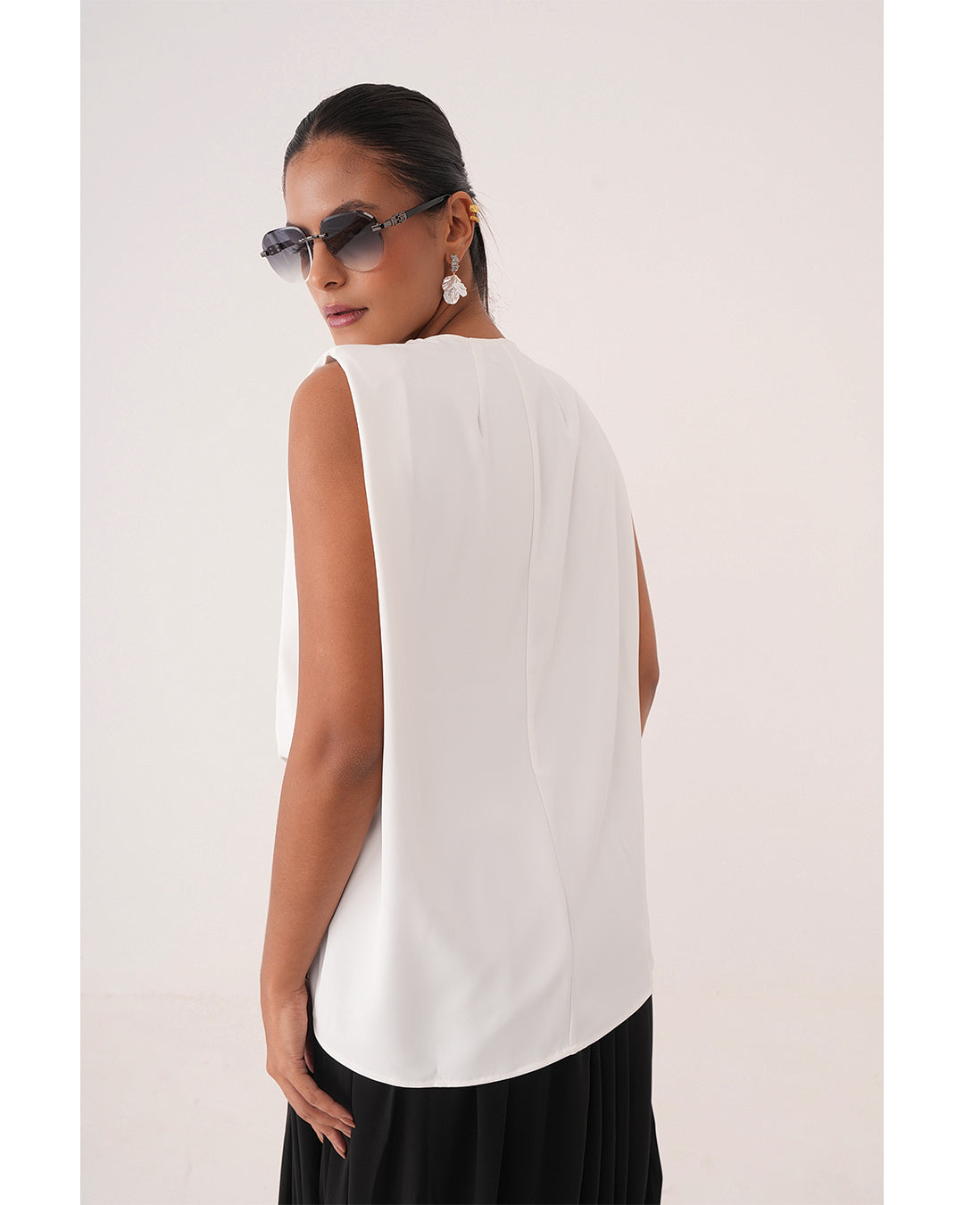 Oversized Power Shoulder Top