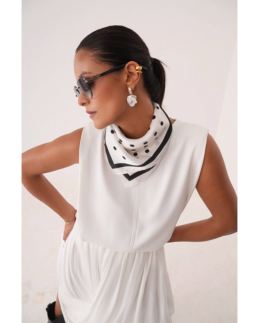 Oversized Power Shoulder Top