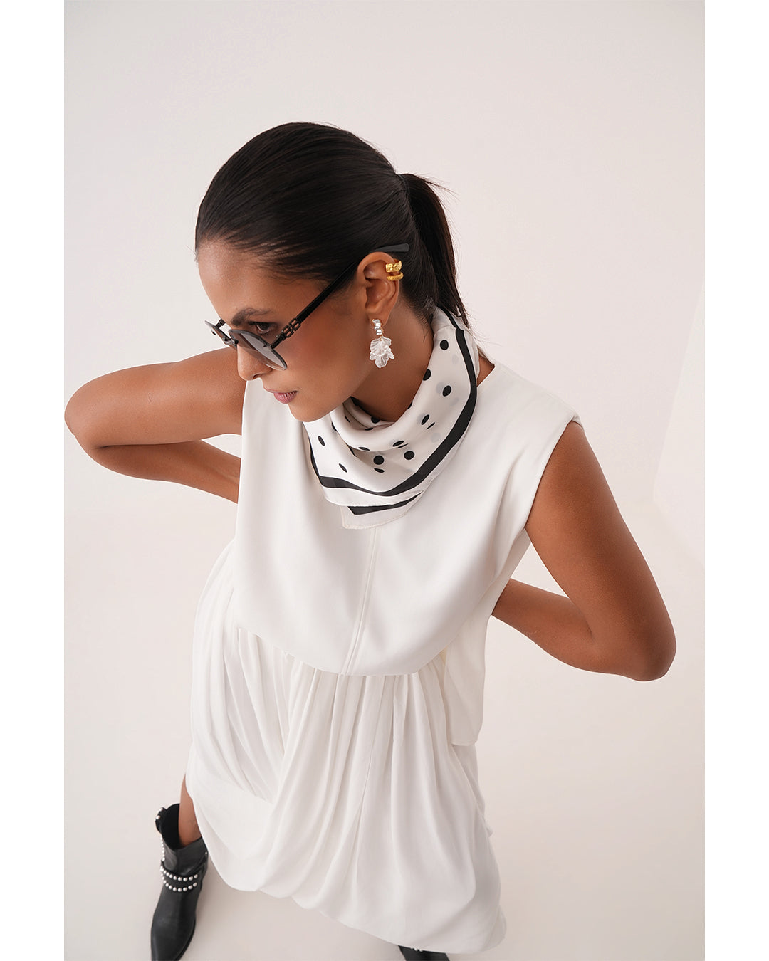 Oversized Power Shoulder Top